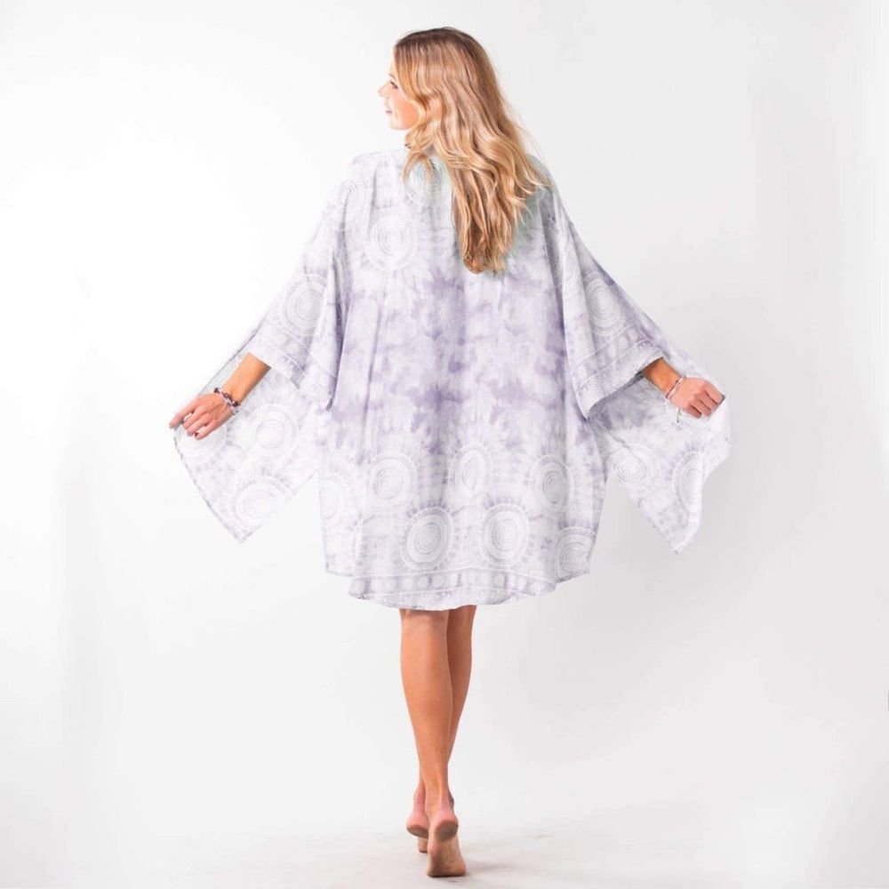 Lotus and Luna Mandala Floral Kimono